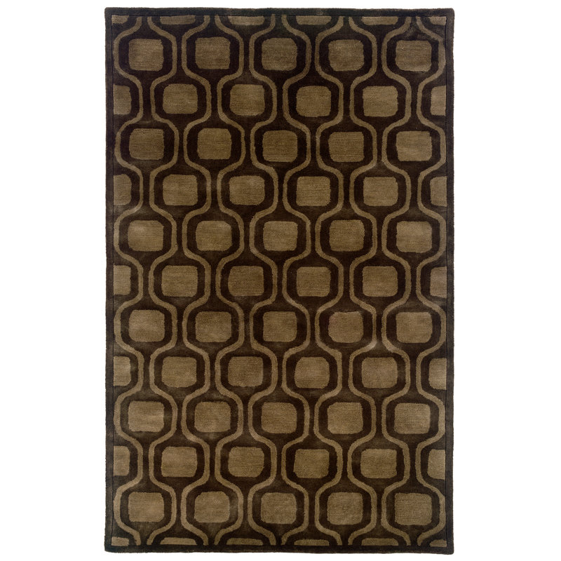 Tapis gris anthracite en laine touffeté à la main Majestic, Tapis de couloir 2 pi 5 po x 7 pi 9 po