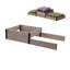 Extension de lit double en bois composite plastique