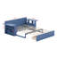 Lit de jour extensible avec bureau amovible et table d'appoint hydraulique, canapé multifonctionnel 4-en-1 Be-1351260423-1351260420