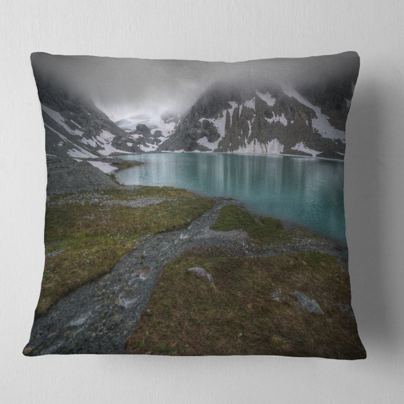Coussin Schafer Mountain Lake, 18 po x 18 po, Coussin décoratif