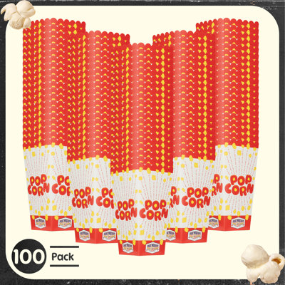 Great Northern Popcorn 46oz Paper Popcorn Boxes for Movie Night and Party 100-Pack