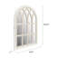 Miroir arqué en bois massif vieilli-226677602