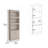 2 Piece Office Set, Dozza Bookcase + Aramis Desk, Light Gray