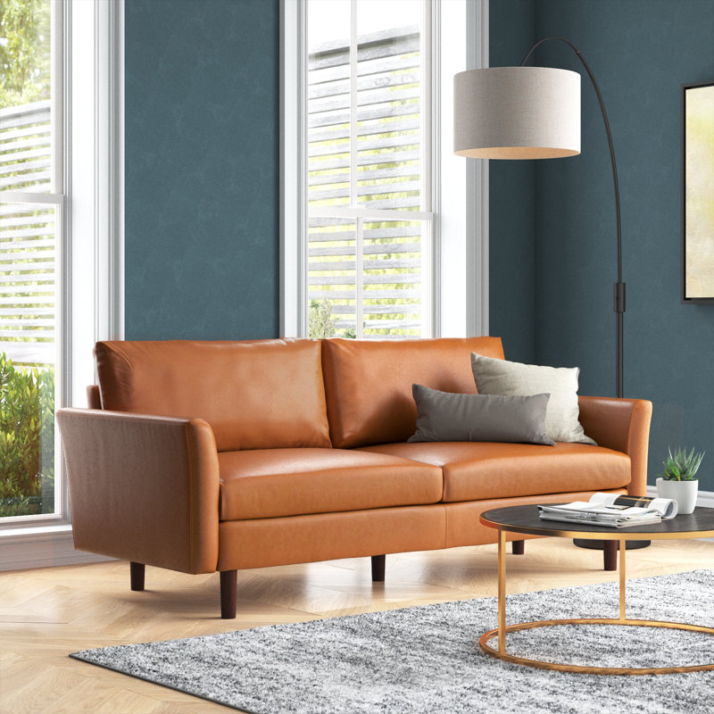 Bobur Upholstered 80.3'' Sofa, Mid Brown