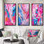 "Art liquide rose et bleu", 3 pièces sur toile-1480254403-1480254402