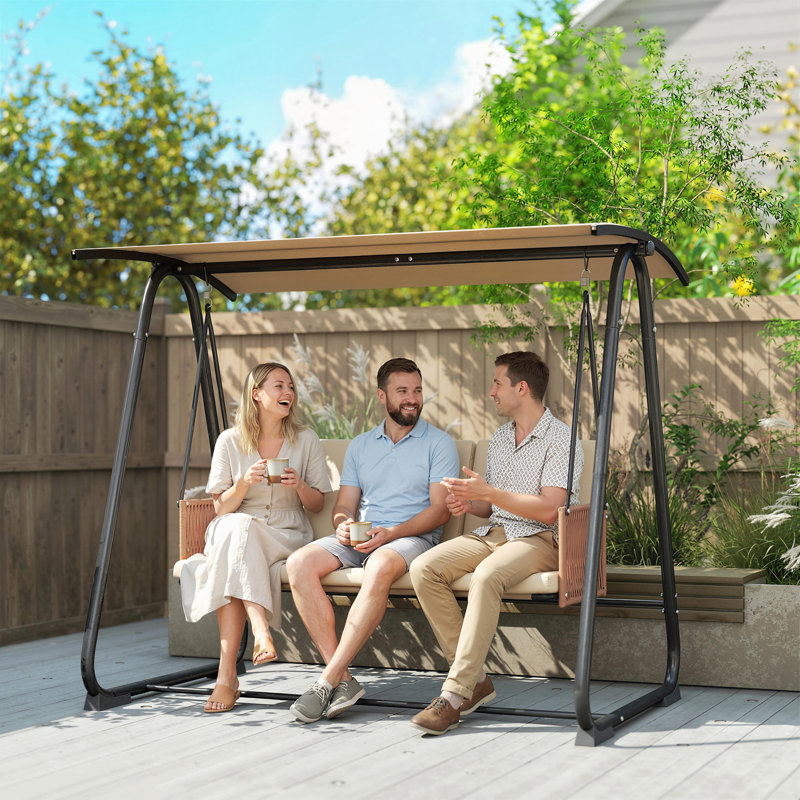 3 Person Porch Swing with Canopy
