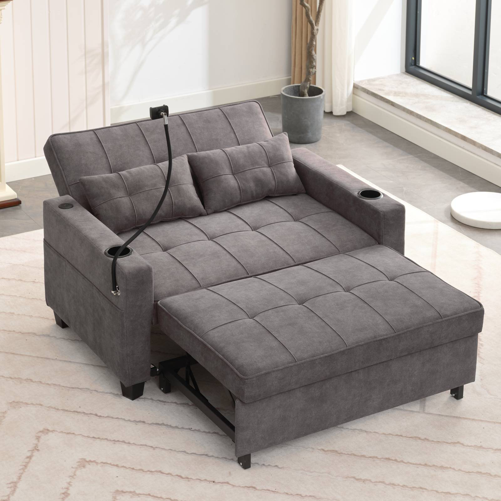 Latitude Run® 3 In 1 Pull-Out Sofa Bed Loveseat | Wayfair