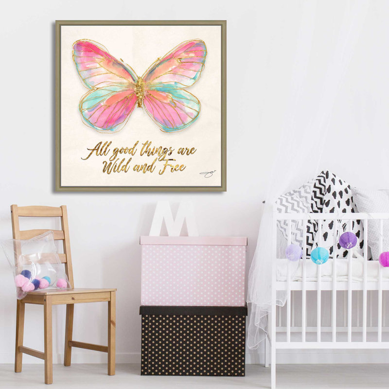 Wild and Free (Square) par By Jodi - impression, Cadre flottant champagne, H 21,5 po x l 21,5 po x P 2 po