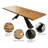 Brown Rectangular Solid Wood Dining Table-2118108495