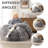 Modern Whimsical Style Cat Shaped Bean Bag Chair, Soft Faux Rabbit Fur Lazy Sofa with Detachable Tail Pillow for Adults & Kids-1466484952