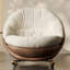 Chaise berçante moderne avec repose-pieds-111656081