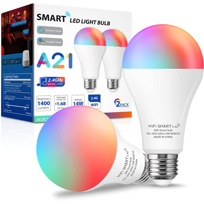 14 Watt, A21 LED Smart , Dimmable Light Bulb, E26/Medium (Standard) Base