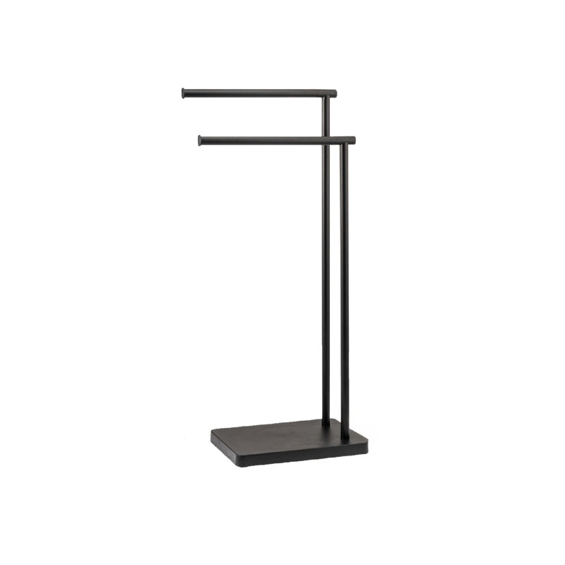 Free Standing 2 Rail Blanket Rack Black