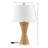 Averiana 27" Coastal Designer Woven Rattan/Metal Wicker Hourglass LED Table Lamp-1735534997