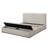 Modern Beige Chenille Upholstered Platform Bed
