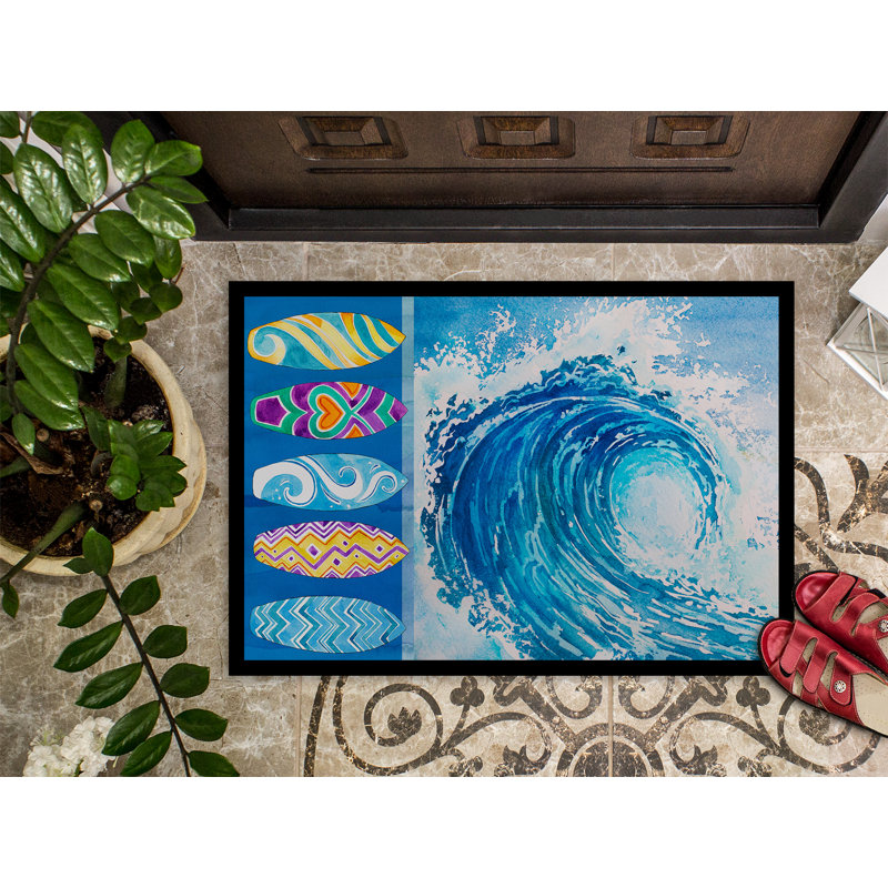 Tapis d’extérieur anti-dérapant pour panneaux de surf et ondes, Rectangle 1 pi 6 po x 2 pi 3 po