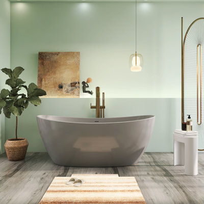 65'' x 33'' Soaking Solid Surface Bathtub