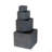 19.7X19.7X41.7" Cement 4 Tier Block Water Fountain Outdoor