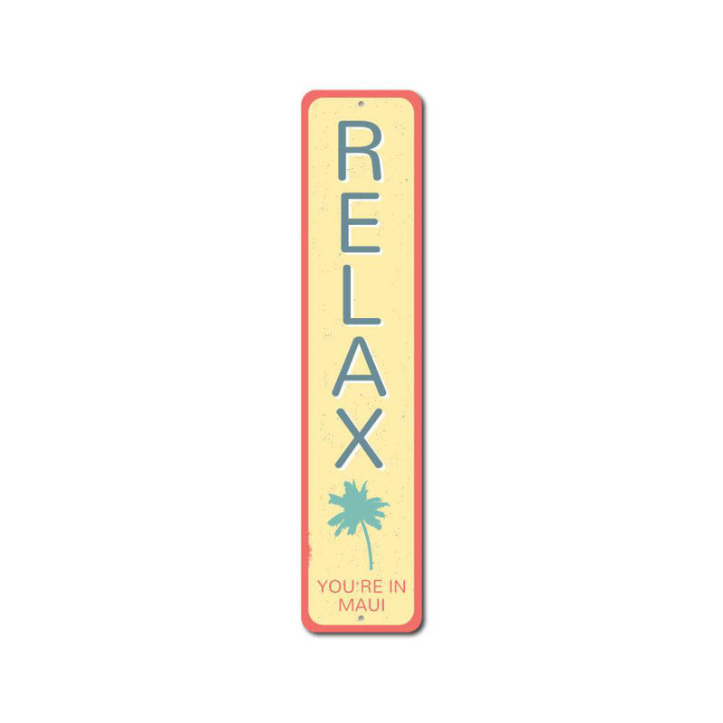 Plaque en aluminium Relax, H 4 po x l 18 po x P 0,04 po