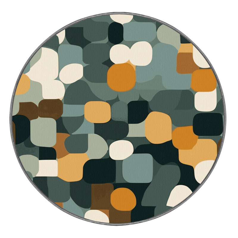 Square Spectrum Rug, Round 7'