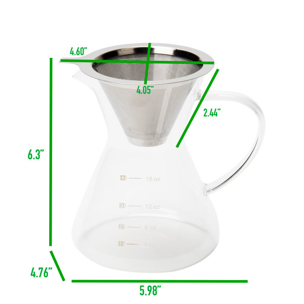 Pour Over 16 Cup Coffee Carafe