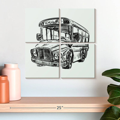 Mehar Black Ink School Bus