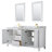 Daria 72'' Double Bathroom Vanity with Carrara Marble Top with Mirror-108910119-108910141-108910117
