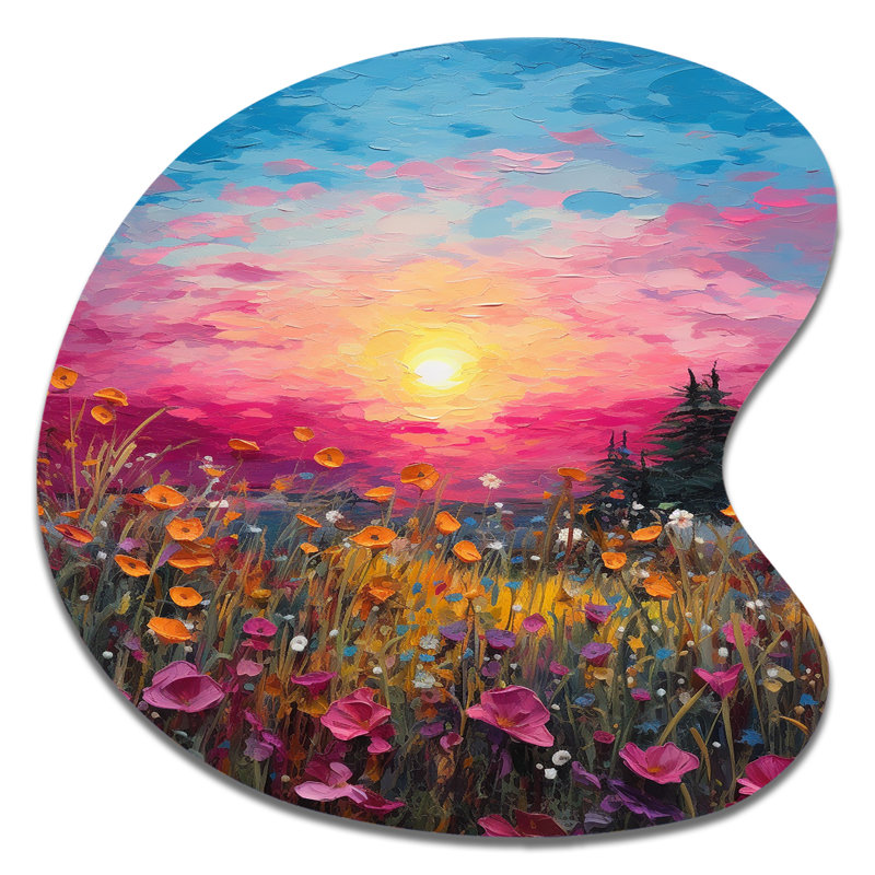 Art mural en métal asymétrique, H 27 po x l 27 po