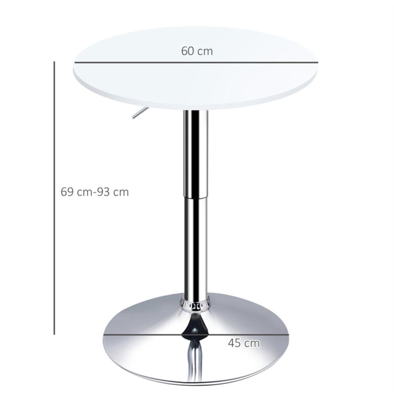 Round Metal Dining Table, White