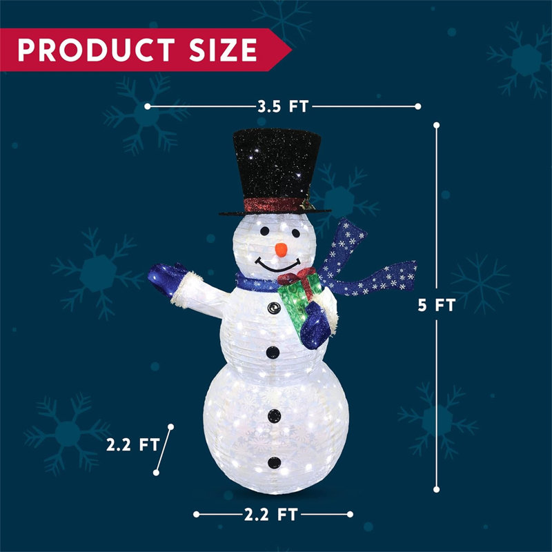 Décoration de Noël bonhomme de neige pour l'extérieur, 150 décorations de Noël pour Noël, Bleu