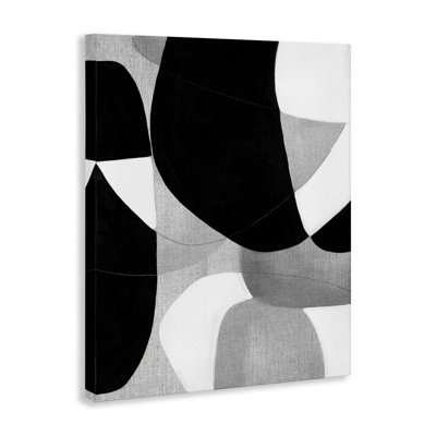 Art mural sur toile à formes monochromes oblongues par Kippi Leonard