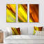 «Light Green and Orange Sunshine», reproduction de cadre flottant sur toile 3 pièces-1977469943-1977469936