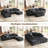 137" Comfy Cloud Couch, Modular U Shaped Sectional Sofa With Chaise And Ottoman-475362375