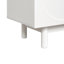 Console multimédia Grace-Arch avec portes réglables et pieds en bois massif, convient aux téléviseurs de 78 po ou moins - ivoire-434961281