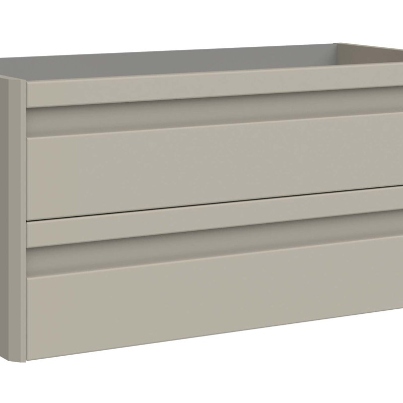 Meuble-lavabo simple 2 tiroirs DAX Venice, Vison mat