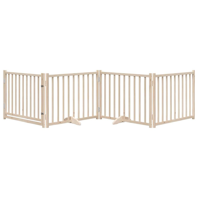 Talala Solid Wood Dog House Door, 60cm H x 320cm W x 2cm D, Beige