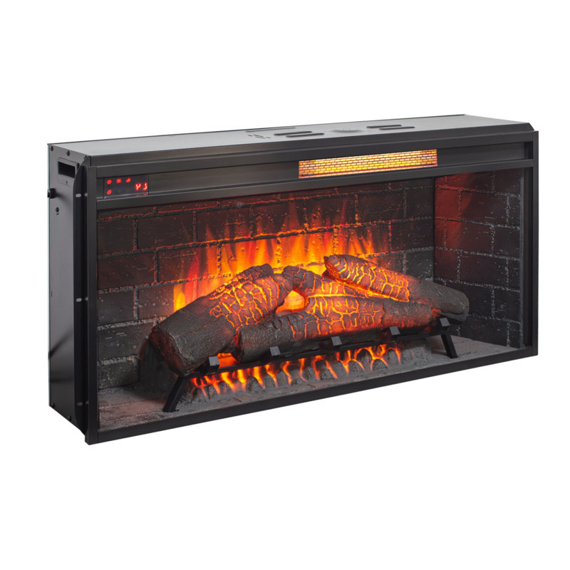 36 Inch Infrared Electric Fireplace With Removable Trim, Touch Panel, Csa/ul Certified, 1500w/5018 Btu Heater, 4 Flame Brightness Levels, 8h Timer, 11 Temp Settings, 3 Installation Methods