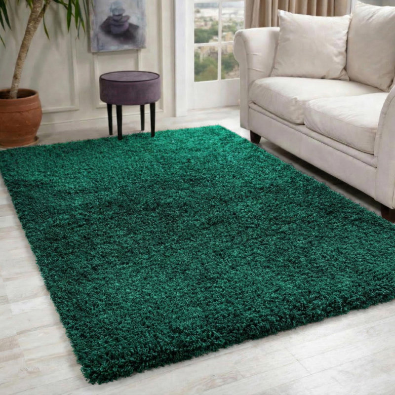 Esterly Solid Colour Shag Area Rug, Rectangle 120 x 170cm