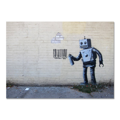 Robot by Banksy - Rectangle Print