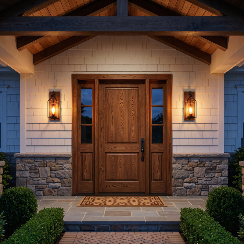 1-light Outdoor Wall Sconce With Cylindrical Seeded Glass