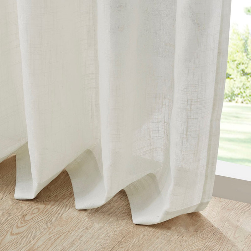 Mélange de rideaux filtrant la lumière - blanc doux, texturé et certifié Oeko-tex