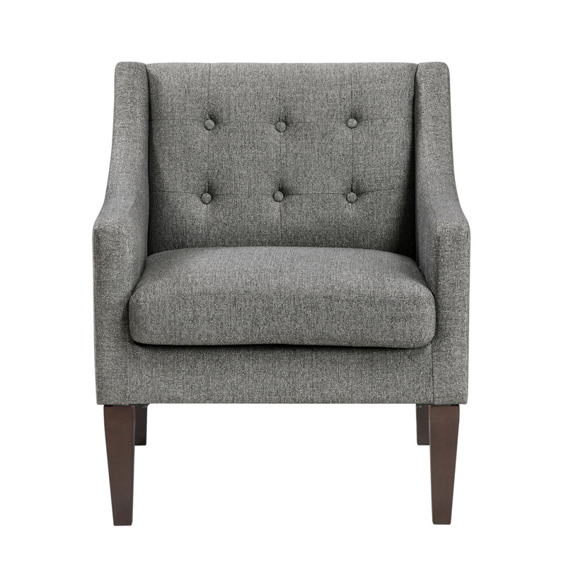 Clopton 26" Modern & Contemporary Accent Chair - Textured Accent Chair Removable Cushion Cover, Button-Tufted Back