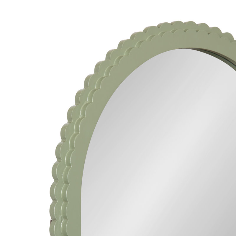 Miroir mural Scallia, 30 po x 20 po, Vert
