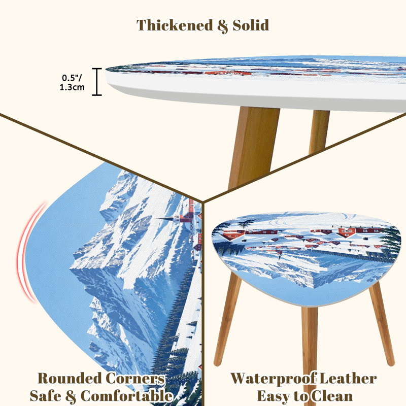 Ensemble de 2 tables basses gigognes Triangle
