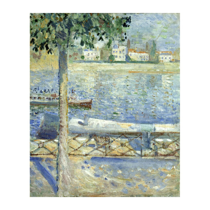 «The seine at Saint-Cloud» par Edvard Munch - Estampe numérique, H 28 po x l 22 po