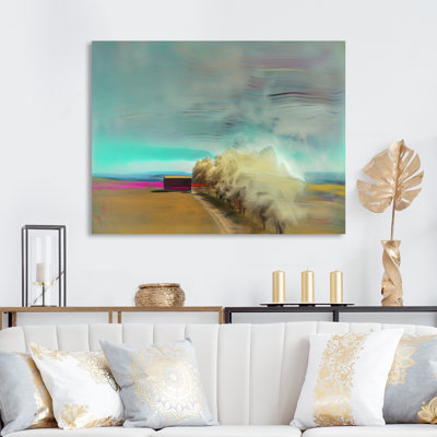 Désert, tempête turquoise, horizon