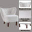 White Wingback Chair - Comfortable Seat And Back Elegant Soft Construction