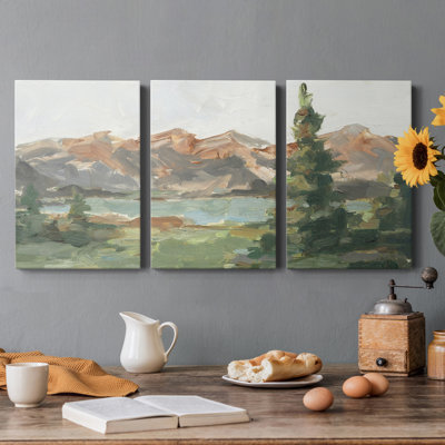 47_Rusty Mountains II - Toile tendue avec châssis de qualité supérieure - Prêt à être accroché