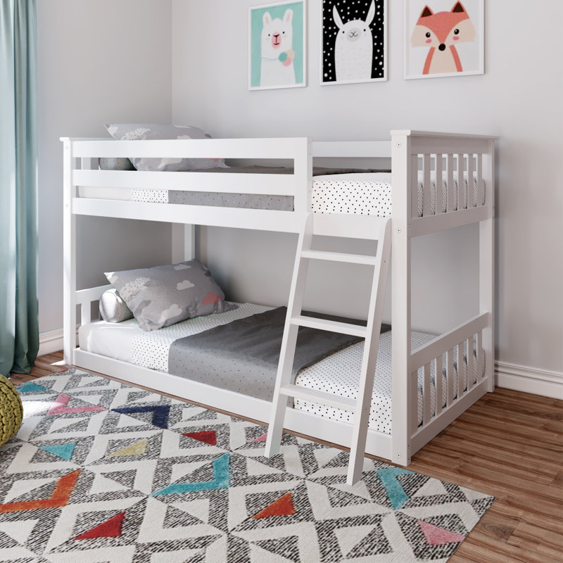 Aileana Kids Twin Over Twin Bunk Bed, White