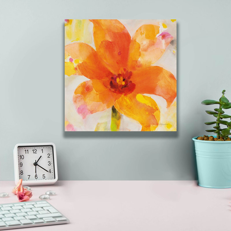 «Bright Tulips 2» par Albena Hristova, art mural sur toile, H 12 po x l 12 po x P 0,75 po